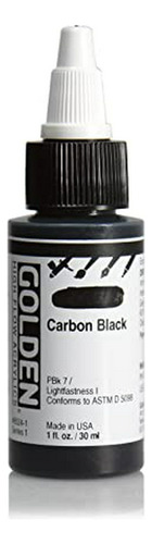 Art Paint - Negro De Carbón Dorado De Alto Flujo De 1 Oz