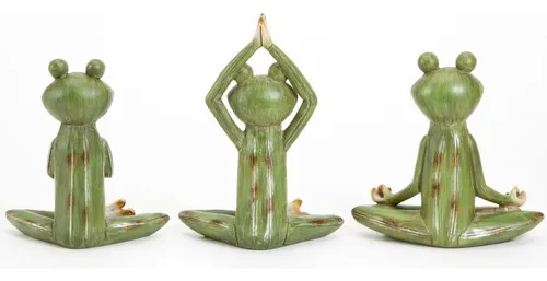 Bits And Pieces - Juego De Tres (3) Estatuas De Rana Delicio