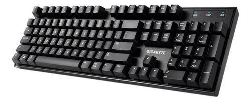 Teclado gamer Gigabyte Force QWERTY Cherry MX Red inglês US cor preto