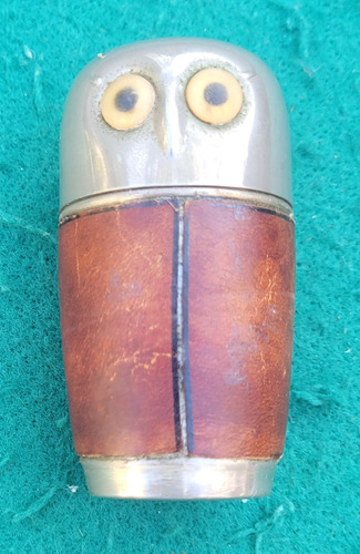 Copo Taça Antigo Copinho Coruja Jogo Metal Prata (Usado)