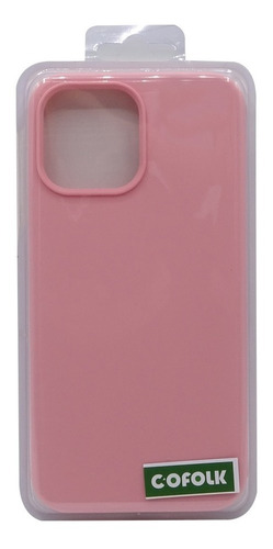 Carcasa Para iPhone 13 Liquid Silicon - Cofolk + Hidrogel Color Rosado