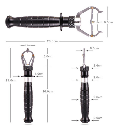 Lip Book Fish Lip Adjunta Hook Clamp Topeador De Negro