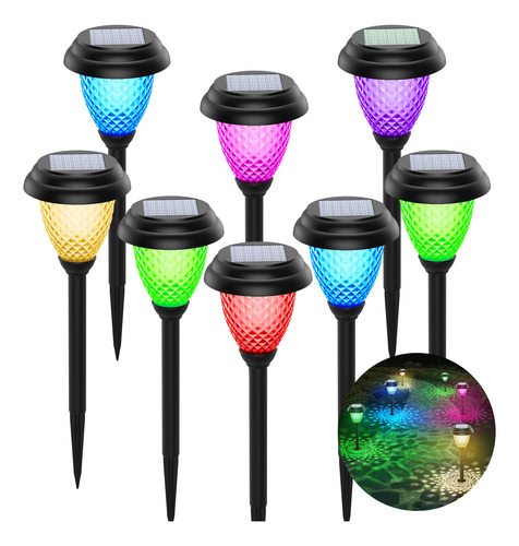 En Venta 8pcs Led 2 Solar Powered Luces Lámpara Jardín De Cé