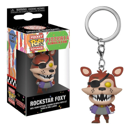 Funko Pop Llavero Fnf Pizza Simulator - Rockstar Foxy