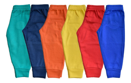Imagen 1 de 7 de Pantalón Para Bebé 6 Piezas 100% Algodón Talla 0-6 Meses Pf