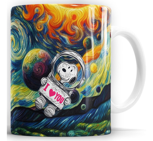 Taza Van Gogh Snoopy Space Edición Especial