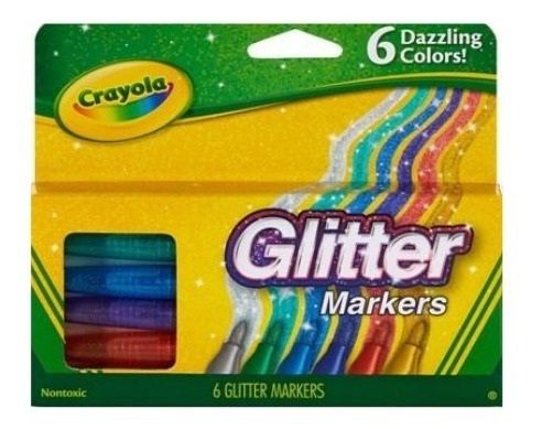 Caja X 6 Marcadores C / Glitter