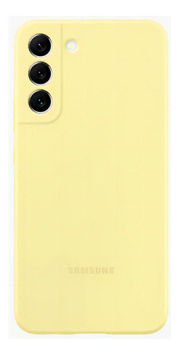 Capa de silicone Samsung para Galaxy S22+ Plus (S906), capa amarela