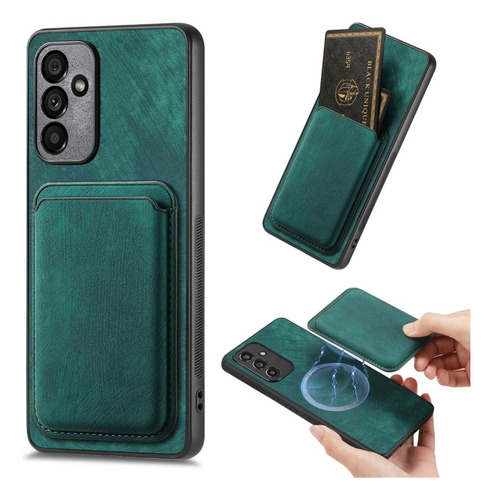 Funda De Teléfono Magnética De Cuero Retro Para Samsung