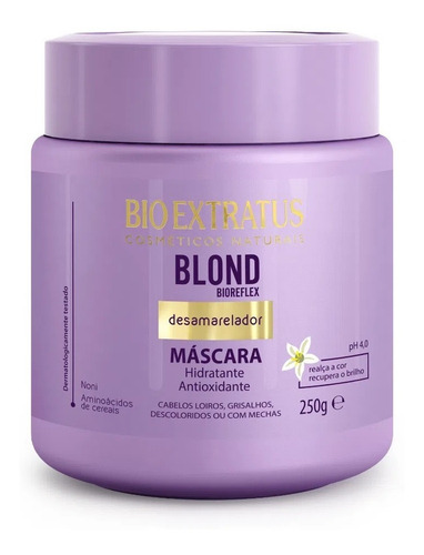 Imagem 3 de 4 de Super Cronograma Capilar Loiras Bio Extratus 3 Máscaras 250g