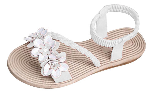 Sandalias De Verano Para Mujer Con Punta Abierta Y Flores