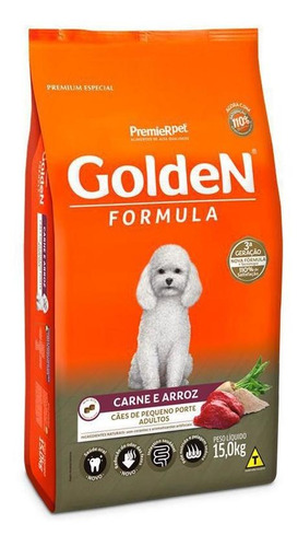 Ração Golden Mini Cães Adultos Sabor Carne E Arroz 15kg