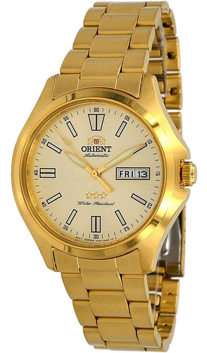 Reloj Hombre Orient Ra-ab0f05g Automátic Pulso Dorado Just W