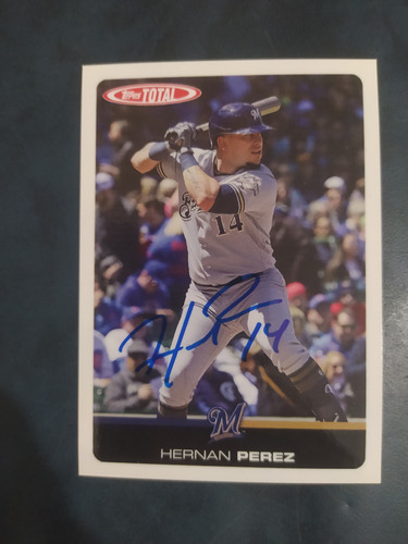 Baraja Topps Total Firmada Por Hernán Pérez 