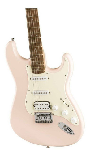 Guitarra eléctrica Squier by Fender Bullet. Stratocaster HT HSS de álamo shell pink brillante con diapasón de laurel indio