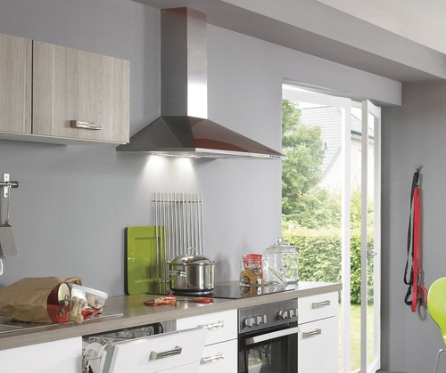 Imagen 2 de 6 de Campana 60 Cm Acero Inox Montana - Extractor Diseño Cocina