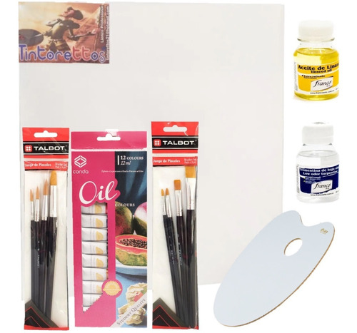 Kit De Pintura Oleo X 6 Piezas