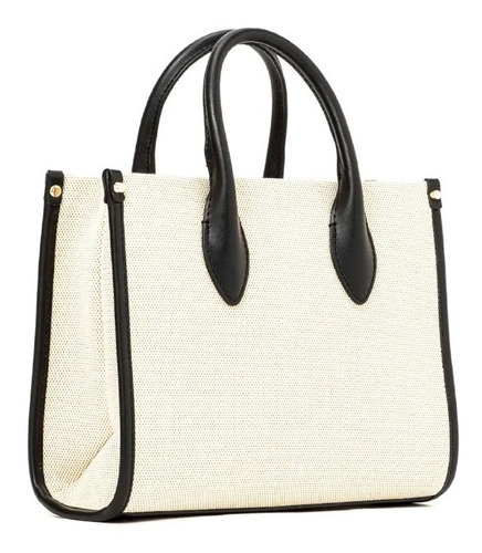 Bolsa Small Shopper Mirella Michael Kors 35s2g7zc5c Vainilla Acabado De Los Herrajes Dorado Color Negro