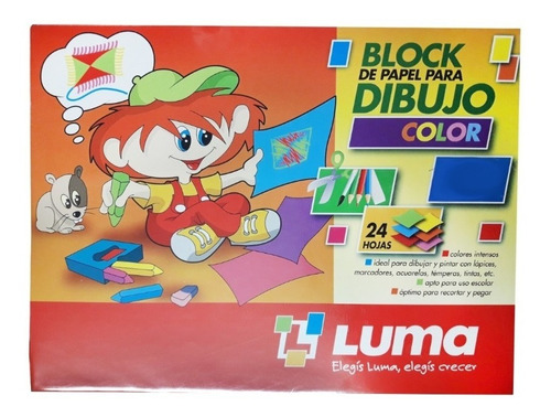 50 Block De Dibujo Color Luma Tipo El Nene N° 5 X 24 Hojas