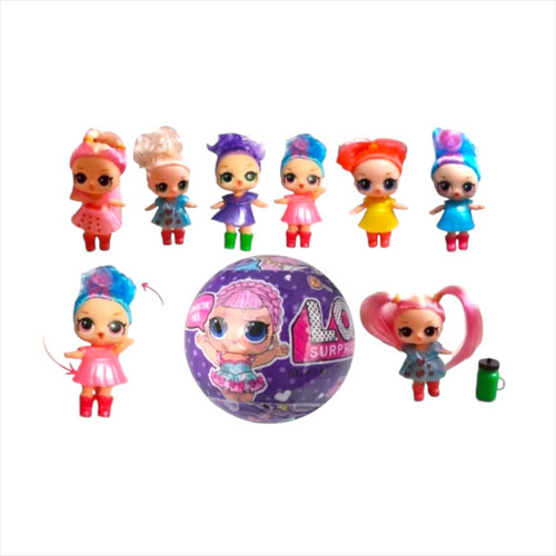 Kit Cartela 8 Bonecas Lol Confetti Pop + Bola Surpresa Glit