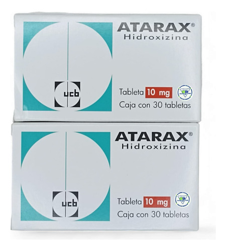 2 Atarax Hidroxizina 10 Mg C/30 Tabletas Maver