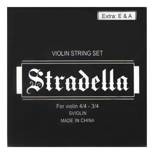 Encordado De Violin Stradella 3/4 -4/4. Cuerdas E & A Extra