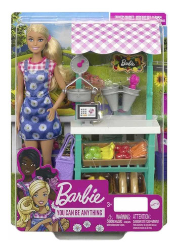 Muñeca Barbie Carreras Puesto De Verduras Y Accesorios 30 Cm