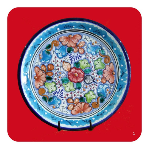 Imagen 2 de 10 de Los Más Vendidos!! Platos De Talavera Poblana Color 25 Cm Plt