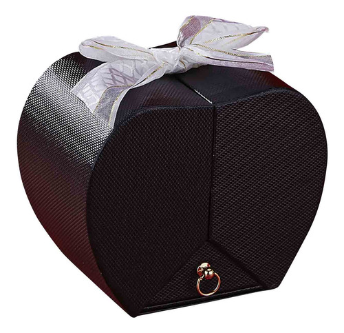 Caja De Regalo Con Forma De Rosa, Collar, Anillo Y Perfume P