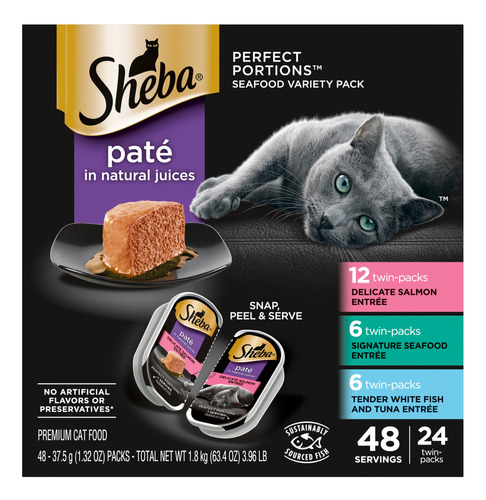 Sheba - Comida Hmeda Para Gatos, Pat, Porciones Perfectas