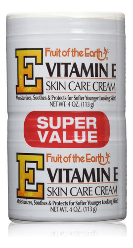 Fruit Of The Earth Vitamin-e Crema 4 Oz. + 4 Oz. Tarro (caja