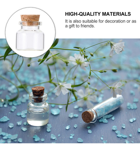 Minibotellas De Vidrio De Corcho Para Regalo, 20 Unidades