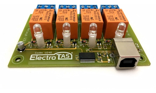 Imagen 4 de 6 de Conversor Usb A 4 Rele / Relay - Domotica. Factura A - B