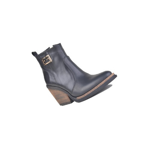 Botas Botinetas Texanas De Mujer De Cuero Georgi - Ferraro