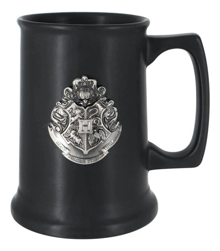 Harry Potter - Hogwarts Tankard Jarra Ceramica - Logo Metal