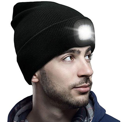 Sombrero Con Luz, Gorro Led Recargable Por Usb