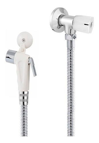 Ducha Higienica Completa Registro 1/4 Volta Flexível Gatilho