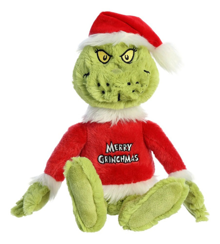 Peluche Aurora Dr. Seuss Grinch Feliz Grinchmas De 40cm Color Verde