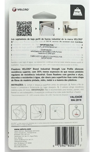 Imagem 3 de 3 de Velcro - Fixadores Auto Adesivo - Força Industrial (6 Unid)