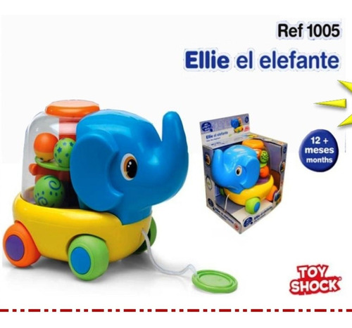 Juguete Didactico Elefante Aprendizaje Actividades 12 M +