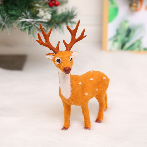 Pa Juego De 3 Adornos Navideños Con Forma De Reno De Felpa,