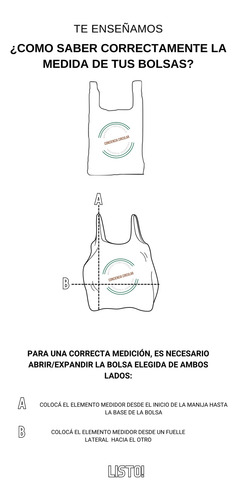 Bolsas Camiseta Compostables 50x60 X 500 Unid Sin Impresion Blanco Liso