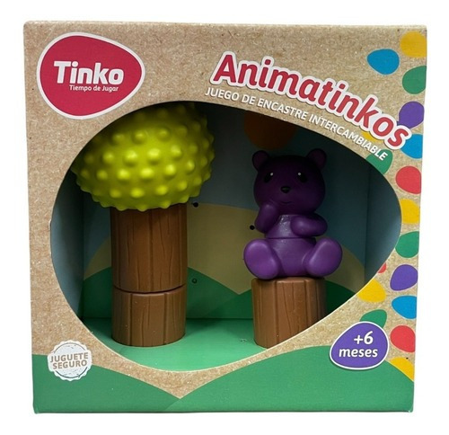 Oso Con Arbol Juego Encastre Goma Tinko 8103