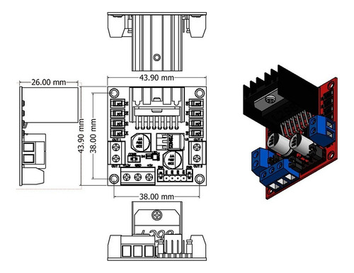 Para ' Modulo Puente H L298 Motor Driver Arduino Pic