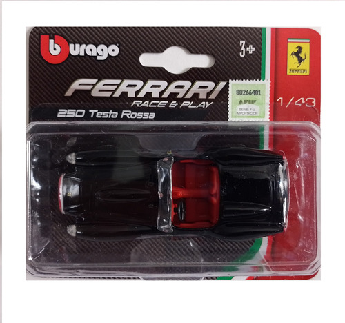Ferrari Race & Play 250 Testa Rossa Black 1/43 Burago 