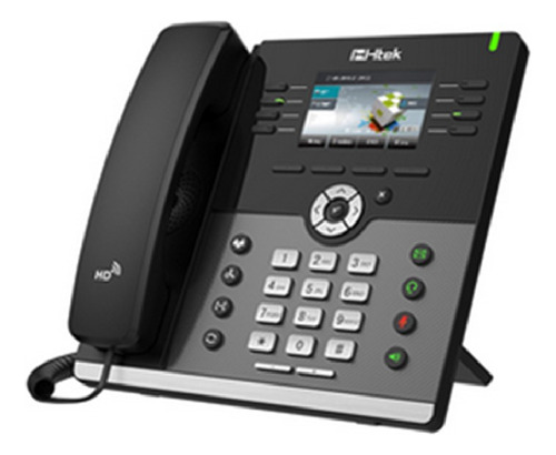 Telefone Empresarial Ip Sip Htek Uc924u Gigabit Poe E Fonte