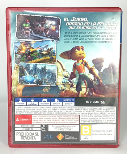Ratchet & Clank Original Para Ps4 FĂsico Ps5 (Usado)