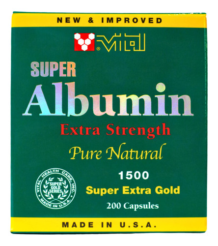 Vital Super Albumin Extra Strength Pure Natural 1,500 Mg 200