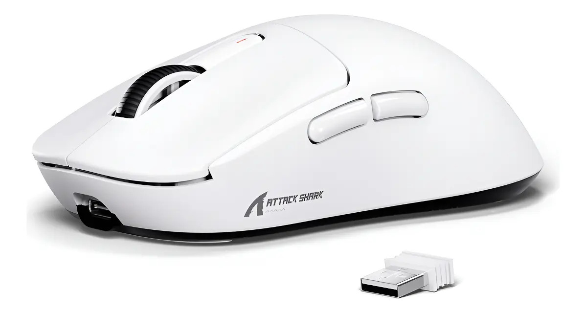 Mouse Gamer X3 Attack Shark 26000dpi Paw3395 Branco
