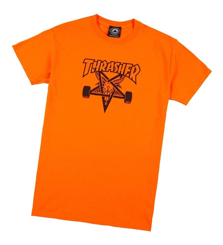 Polera Thrasher Xl Skategoat Orange Skateboard | Laminates